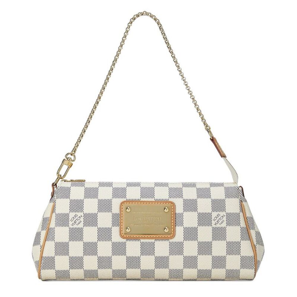 Louis Vuitton White Damier Azur Coated Canvas Eva (Authentic Pre-Loved)